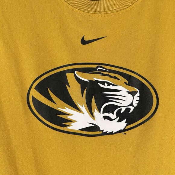 Missouri Tigers Nike Shirt Men's Small Yellow Short Sleeve Crew Neck Dri-Fit - Picture 6 of 6